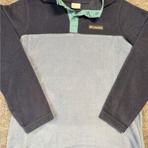 Columbia Navy and Light Blue Fleece Pullover